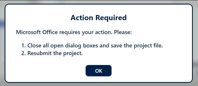 Office Dialog Box