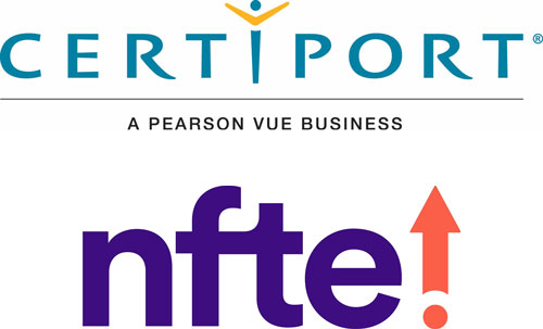 Certiport Logo and NFTE logo