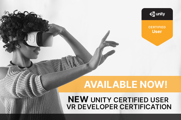 Unity Certified User VR Developer Announcement