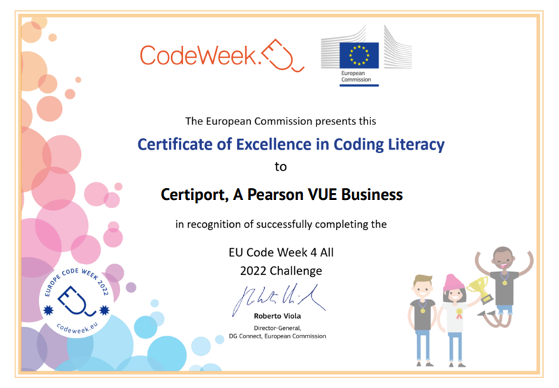 EU Code Week Certificate