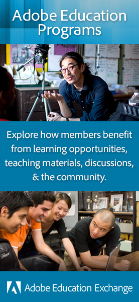 Explore how members benefit from learning opportunities, teaching materials, discussions, & the community. Learn more about the Adobe Education Program